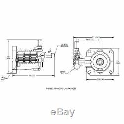 CAT Pumps 3000 PSI 2.7 GPM Replacement Triplex Plunger Pressure Washer Pump w