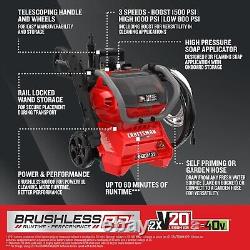CRAFTSMAN V20 Brushless RP 1500 PSI 1.2-GPMs Cold Water Pressure Washer +Battery