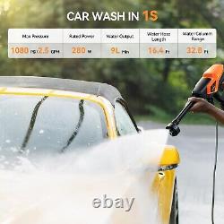 Cordless Pressure Washer, 1080 PSI 2.5 GPM Brushless Portable Pressure Washer