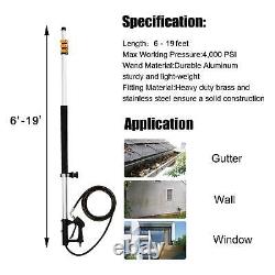 EDOU 19' Telescoping Pressure Washer WandHEAVY DUTY4,000 PSI Pressure