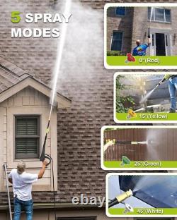Effortless Cleaning with 5000PSI Electric Pressure Washer Adjustable Nozzles