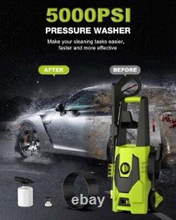 Effortless Cleaning with 5000PSI Electric Pressure Washer Adjustable Nozzles