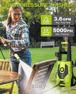 Effortless Cleaning with 5000PSI Electric Pressure Washer Adjustable Nozzles