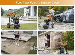 Efurden Gas Cold Water Pressure Washer, 3500 PSI, 2.3 GPM + 4 Adjustable Nozzles