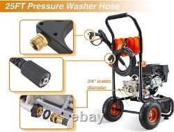Efurden Gas Cold Water Pressure Washer, 3500 PSI, 2.3 GPM + 4 Adjustable Nozzles