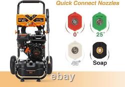 Efurden Gas Cold Water Pressure Washer, 3500 PSI, 2.3 GPM + 4 Adjustable Nozzles