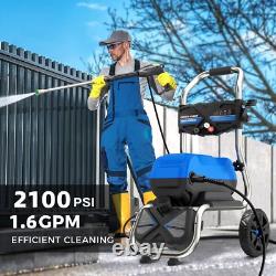 Efurden Pressure Washer Electric 2100 PSI and Max 1.6GPM Onboard Soap Tank Hot