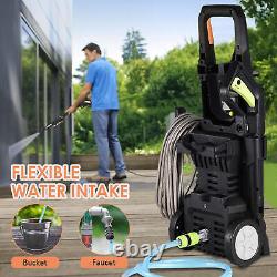 Electric High Pressure Washer 2100PSI 2.3GPM Power Washer 3000W with Wheels