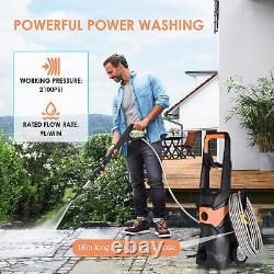 Electric High Pressure Washer 2100PSI 2.3GPM Power Washer 3000W with Wheels