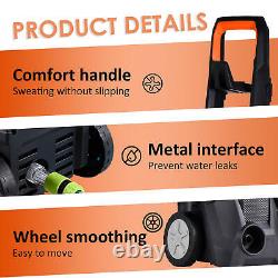Electric High Pressure Washer 2100PSI 2.3GPM Power Washer 3000W with Wheels