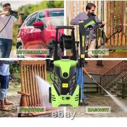 Electric High Pressure Washer 3500PSI with Hose Reel, 4 Nozzles for Cars Patios