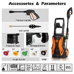 Electric Pressure Washer 3200 PSI 2.6 GPM High Power Washer Cleaning Machine