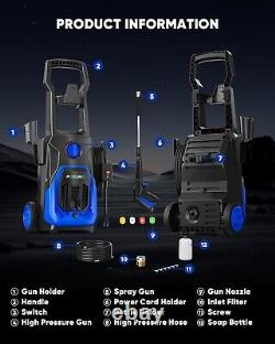 Electric Pressure Washer, 4000PSI 2.8GPM Power Washer, 3-in-1 Self-Priming High