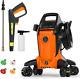 Electric Pressure Washer, 4000PSI 2.8GPM Pressure Washer with 4 Anti-Tipping Whe