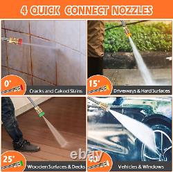 Electric Pressure Washer, 4000PSI 2.8GPM Pressure Washer with 4 Anti-Tipping Whe