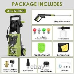 Electric Pressure Washer 4000PSI 2.8GPM with Nozzle Set, Power Washer Hose Reel