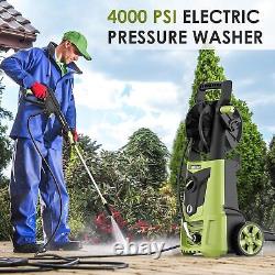 Electric Pressure Washer 4000PSI 2.8GPM with Nozzle Set, Power Washer Hose Reel