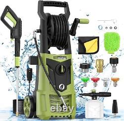 Electric Pressure Washer 4000PSI 2.8GPM with Nozzle Set, Power Washer Hose Reel