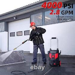 Electric Pressure Washer 4000 PSI Max 2.8 GPM 35ft Car Cleaning Garden, Garage