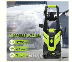Electric Pressure Washer, 4200 PSI 2.5 GPM Power Washer with 4Pcs Connect Nozzles