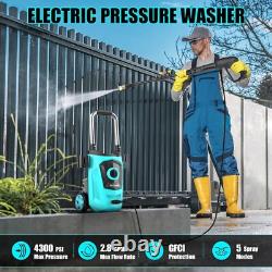 Electric Pressure Washer 4300 PSI 2.8 GPM Electric Power Washer TPU Hose Blue