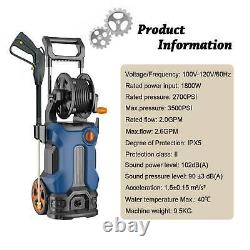 Electric Pressure Washer Home High Power Water Cleaner Machine 2.6GPM 3500PSI US