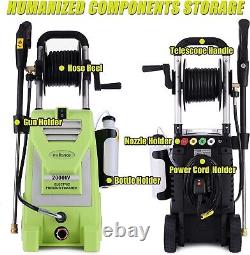 Electric Pressure Washer Power Washer 2000W 2.9GPM 1150PSI with Hose Reel