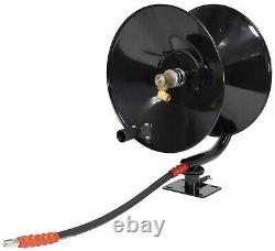 Erie Tools 5100 PSI 3/8 x 100' Pressure Washer Hose Reel with Swivel Base