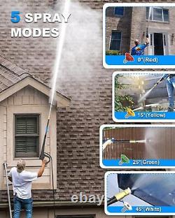 FIOCCO Electric Pressure Washer, 4800PSI Max 3.1 GPM Portable Power Washer with