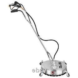 Flat Surface Cleaner 18 Stainless Steel 4000PSI Water Pressure Washer Wheels