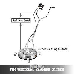 Flat Surface Cleaner 21 Inch 4000 PSI Pressure Washer Stainless Steel 3 nozzles