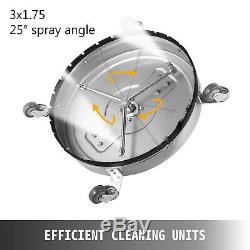 Flat Surface Cleaner 21 Inch 4000 PSI Pressure Washer Stainless Steel 3 nozzles