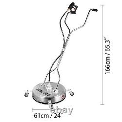 Flat Surface Cleaner 24 Stainless Steel 4000PSI Hot Cold Water Pressure Washer