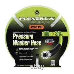 Flexzilla Pressure Washer Hose 3/8 in x 100 ft 4200 PSI Cold Water No Kinking