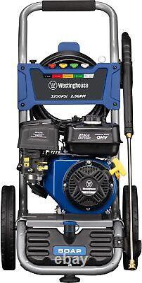 Gas Pressure Washer 3200 PSI 2.5 Max GPM Onboard Soap Tank 5 Nozzle Set Cars