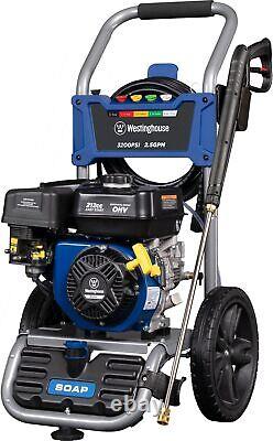 Gas Pressure Washer 3200 PSI 2.5 Max GPM Onboard Soap Tank 5 Nozzle Set Cars