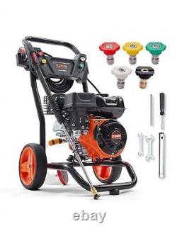 Gas Pressure Washer, 3400 PSI 2.6 GPM, Gas Powered Pressure Washer W Aluminum Pump