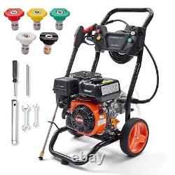Gas Pressure Washer 3400 PSI 2.6 GPM Gas Powered Washer 210cc 5 Nozzles