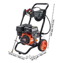 Gas Pressure Washer 3400 PSI 2.6 GPM Gas Powered Washer 210cc 5 Nozzles