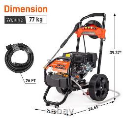 Gas Pressure Washer Gas Powered Washer 3400 PSI 2.5 GPM 212cc 5 Nozzles