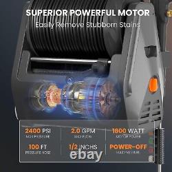Giraffe Tools 2.0 GPM Electric Power Pressure Washer, Wall Mounted Max 2400 PSI