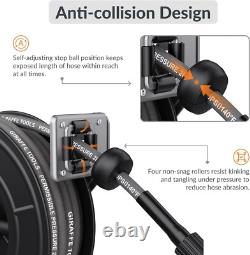 Giraffe Tools Retractable Power Pressure Washer Hose Reel 1/4 x 60 ft, 4000PSI