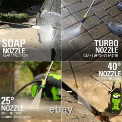 GreenWorks 2000 PSI Electric Pressure Washer 13Amp 1.2GPM 25Ft Hose 35Ft Cord