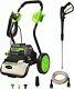 Greenworks 2000 PSI 1.2 GPM Electric Pressure Washer 25Ft Hose 35Ft Cord 4 Nozzl