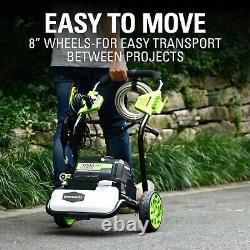 Greenworks 2000 PSI 1.2 GPM Electric Pressure Washer 25Ft Hose 35Ft Cord 4 Nozzl