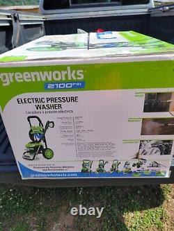 Greenworks 2100 PSI 1.2 GPM Electric Pressure Washer 25Ft Hose, c-x