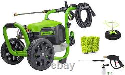 Greenworks Electric Pressure Washer up to 3000 PSI at 2.0 GPM Combo Kit wit