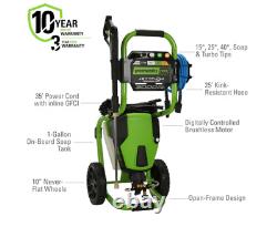 Greenworks Pro 3000 PSI 2-Gallon-GPM Cold Water Electric Pressure Washer