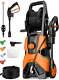 HONGGE 3000PSI Electric Pressure Washer with 20 Ft Hose 35Ft Power Cord