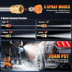HONGGE 3000PSI Electric Pressure Washer with 20 Ft Hose 35Ft Power Cord